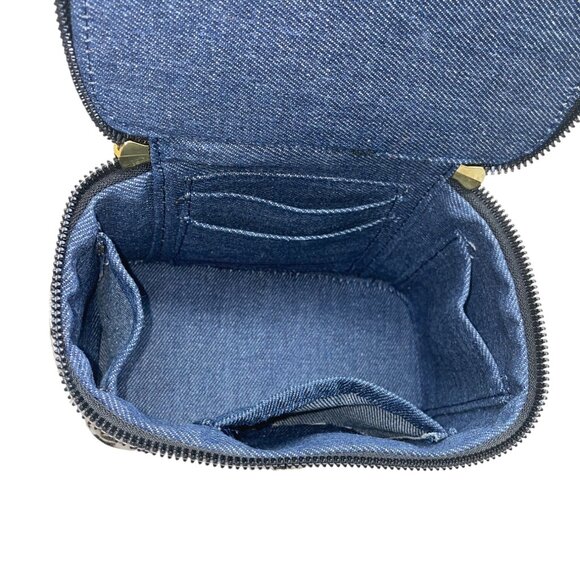 Glowiest Women’s Black & White Houndstooth Signature Vanity Shoulder Case Size S - Picture 8 of 9